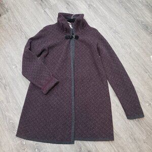 Chiaramente Buckle Front Wool Blend Cardigan Sweater Sz Lg